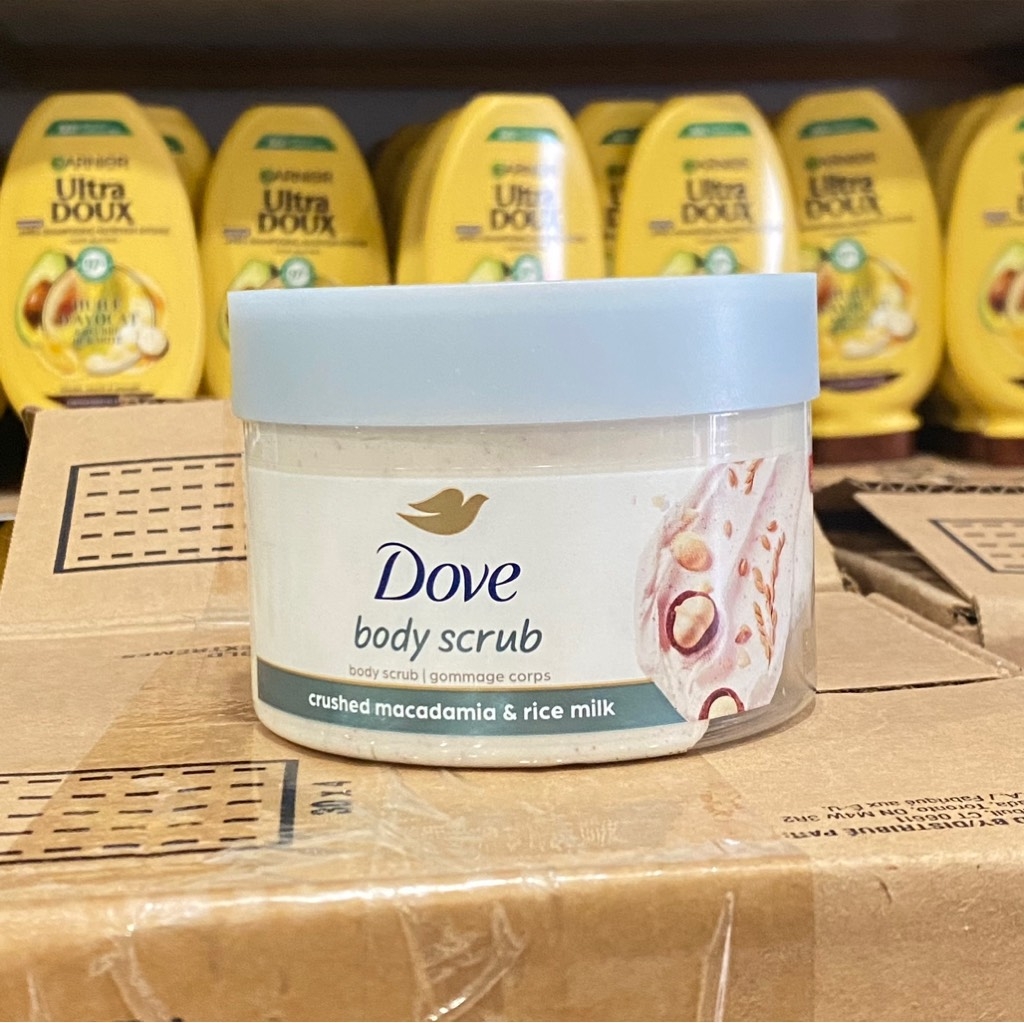 Dove - Exfoliating Body Polish (TTBC Maca , Sữa Gạo 298g)