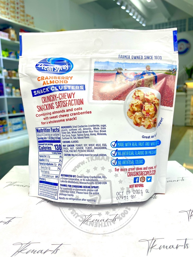 OCEAN SPRAY - Cranberry & Almond (Cranberry Và Hạnh Nhân Khô)