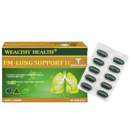 WEALTHY HEALTH - PM-LUNG SUPPORTH (VIÊN UỐNG BỔ PHỔI 60 VIÊN)