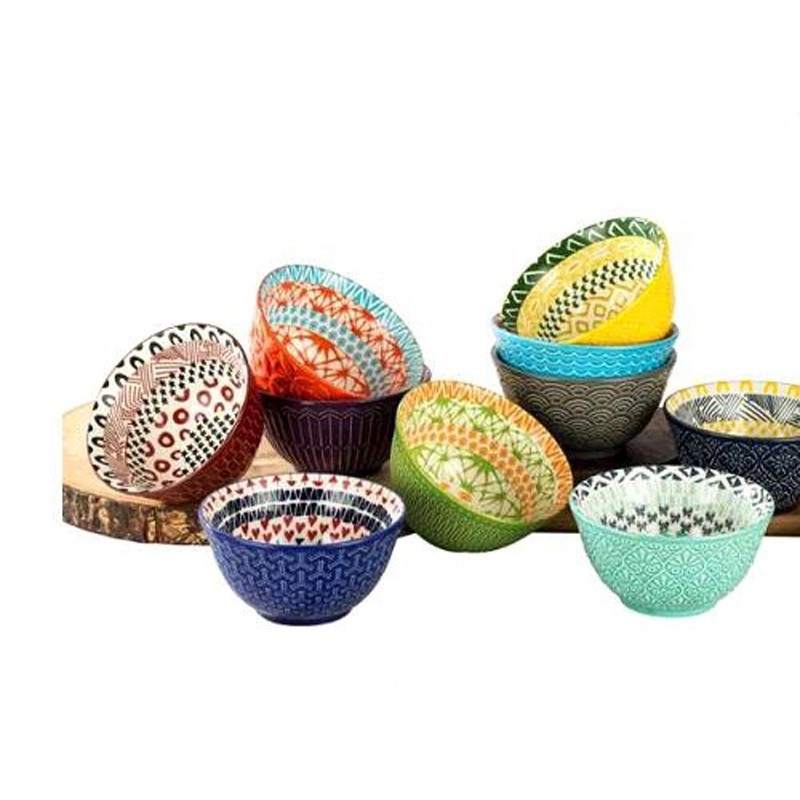 CHELSEA - STONEWARE BOWLS (SET 10 CHÉN HOẠ TIẾT)