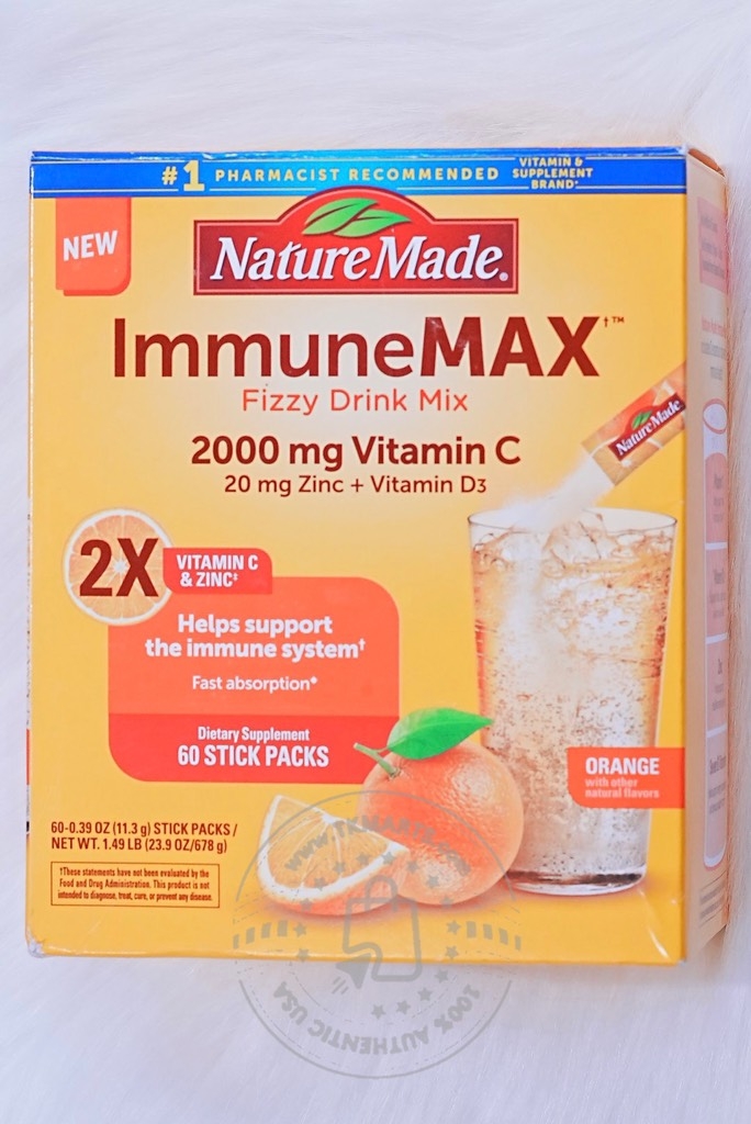 Nature Made - Immune MAX 2000mg Vitamin C (Sủi Vitamin C 678g)
