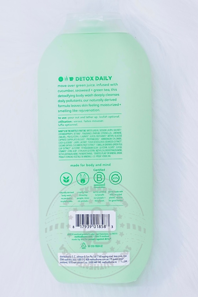 Method Body - Body Wash Cucumber, Seaweed, Green Tea (Sữa Tắm Dưa Leo, Rong Biển, Trà Xanh 532ml)