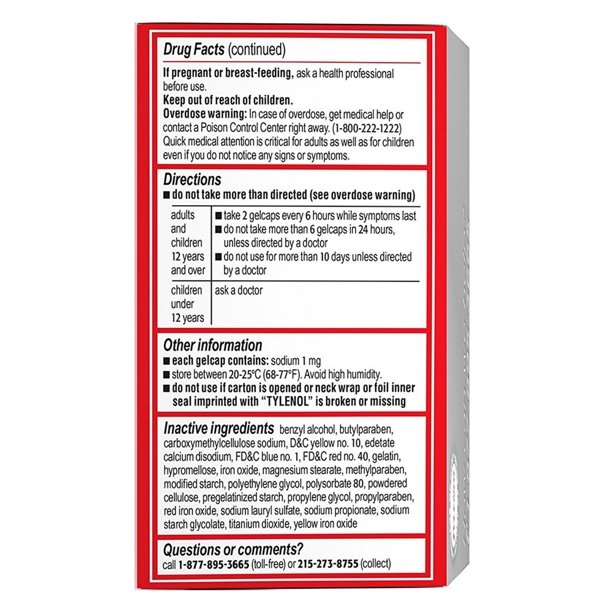 Tylenol - Extra Strength 500mg (100 Viên)