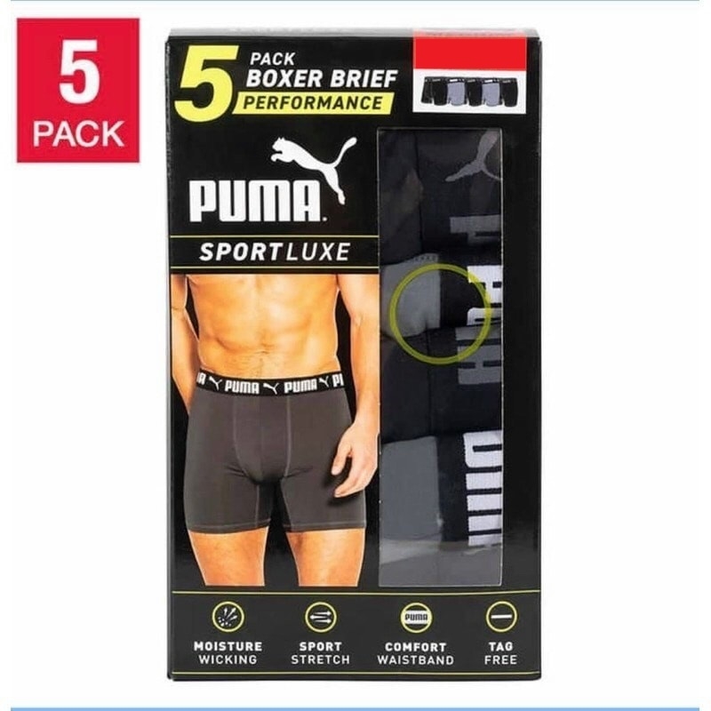 PUMA - BOXER BRIEF (SET 5 QUẦN LÓT NAM ĐÙI M 32-34)