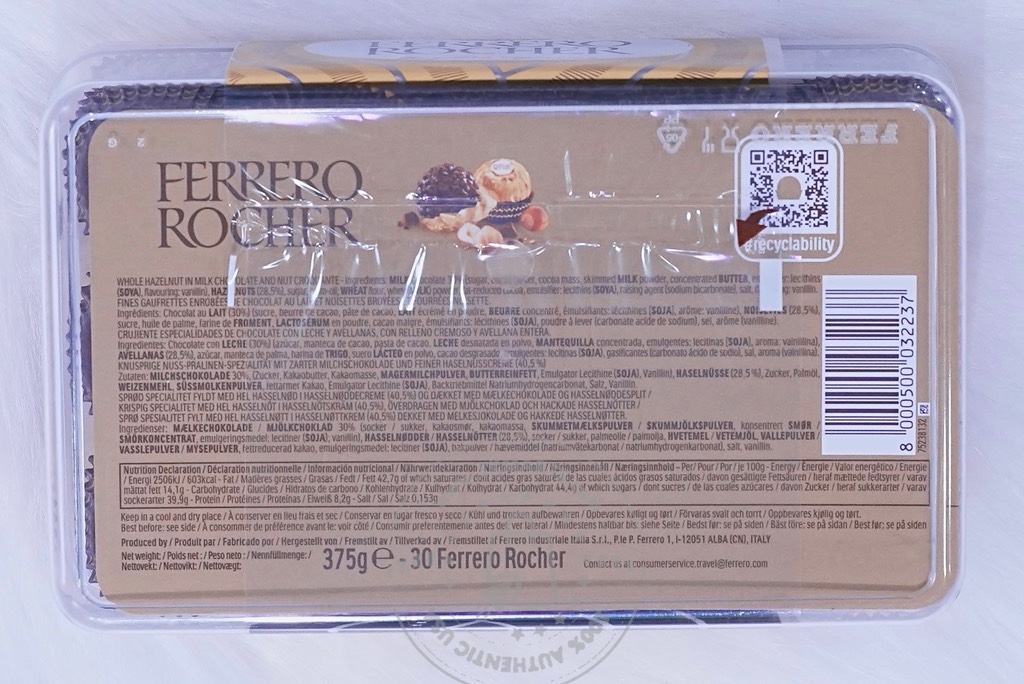 FERRERO ROCHER - The Golden Experience (Chocolate 30 Viên 375g)