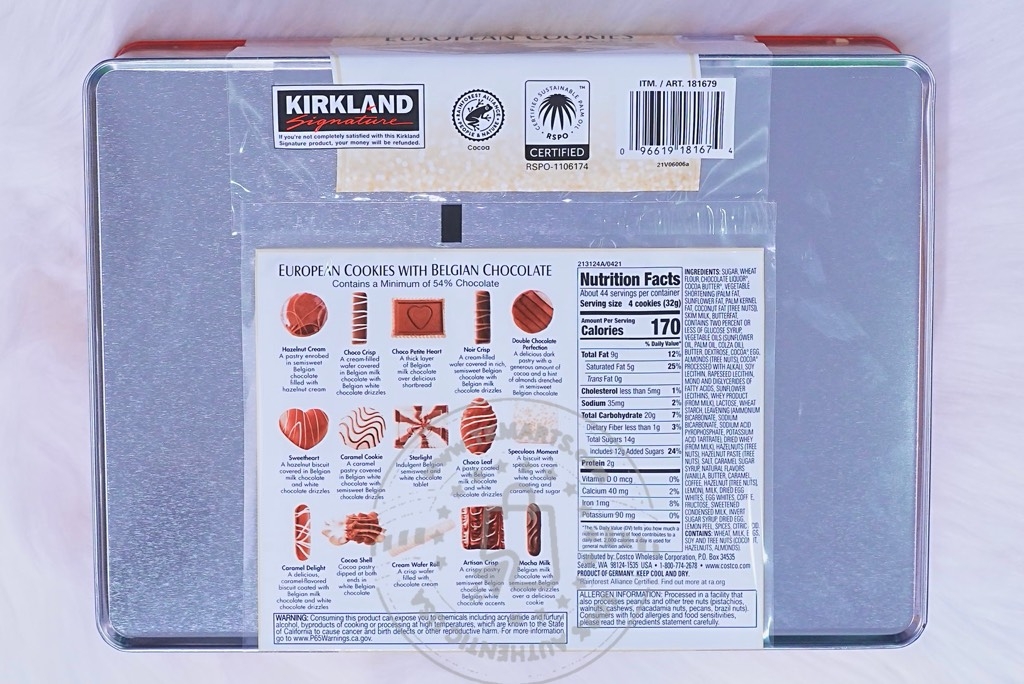 KIRKLAND - European Cookies (Bánh Quy 1.4KG)