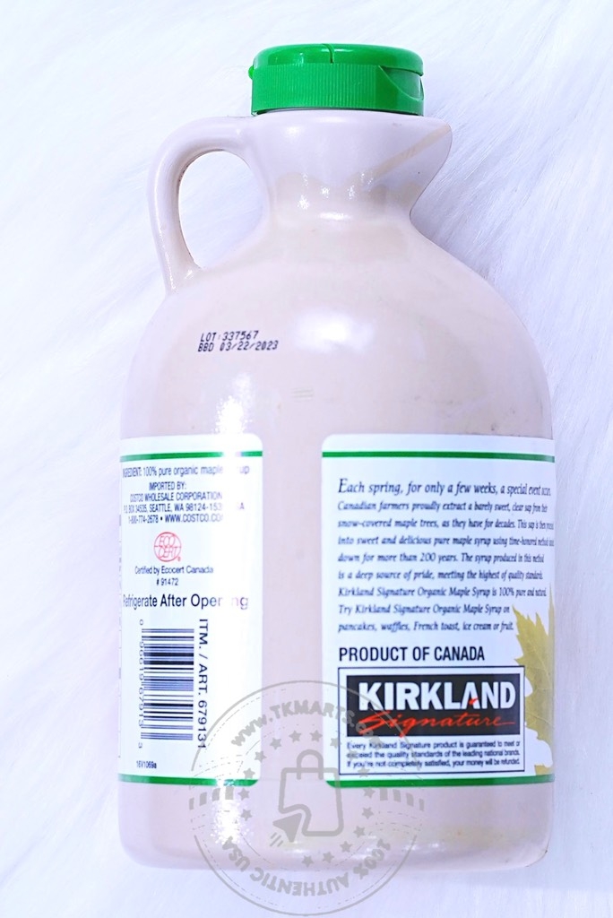 KIRKLAND - Maple Syrup (Si Rô Cây Phong Hữu Cơ 1L)