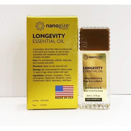 nanogize - LONGEVITY ESSENTIAL Oil (Dầu Vàng Nano 21ml)