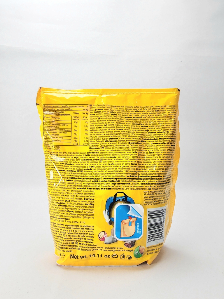 M&M'S - CHOCOLATE MIX PEANUT (FAMILY SIZE CHOCOLATE NHÂN ĐẬU PHỘNG 400G)