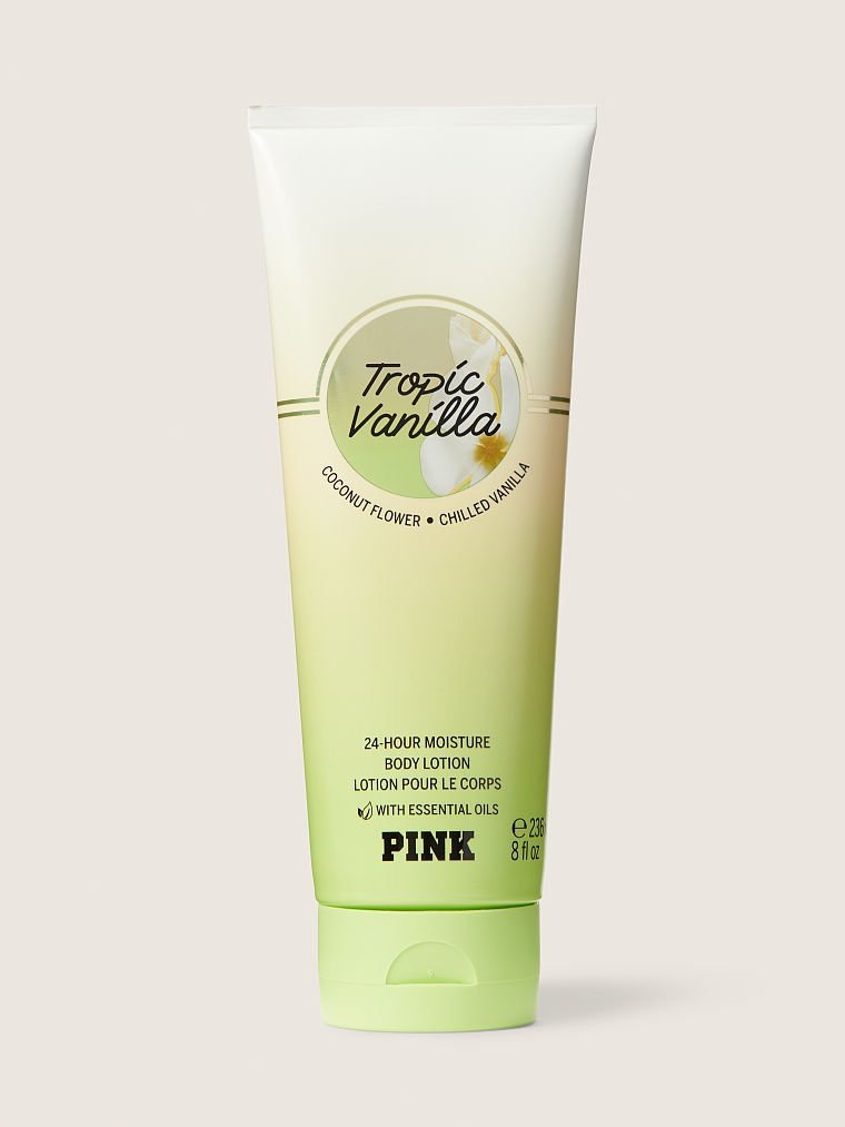 PINK - TROPIC VANILLA 24HR BODY LOTION (DƯỠNG THỂ TROPIC VANILLA 236ml)