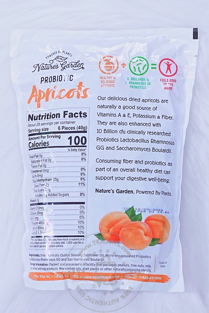 Nature’s Graden - Probiotic Apricots (Mơ Sấy Khô  1,134kg)