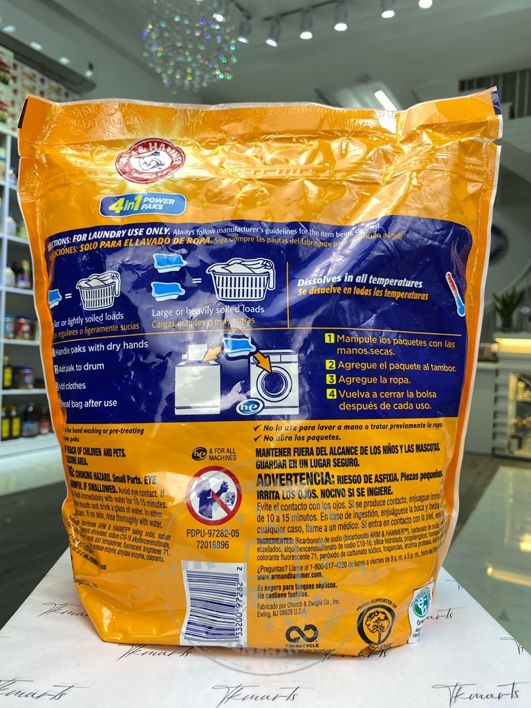 ARM & HAMMER - OXI CLEAN 4IN1 POWER (VIÊN GIẶT 4IN1 97 VIÊN)