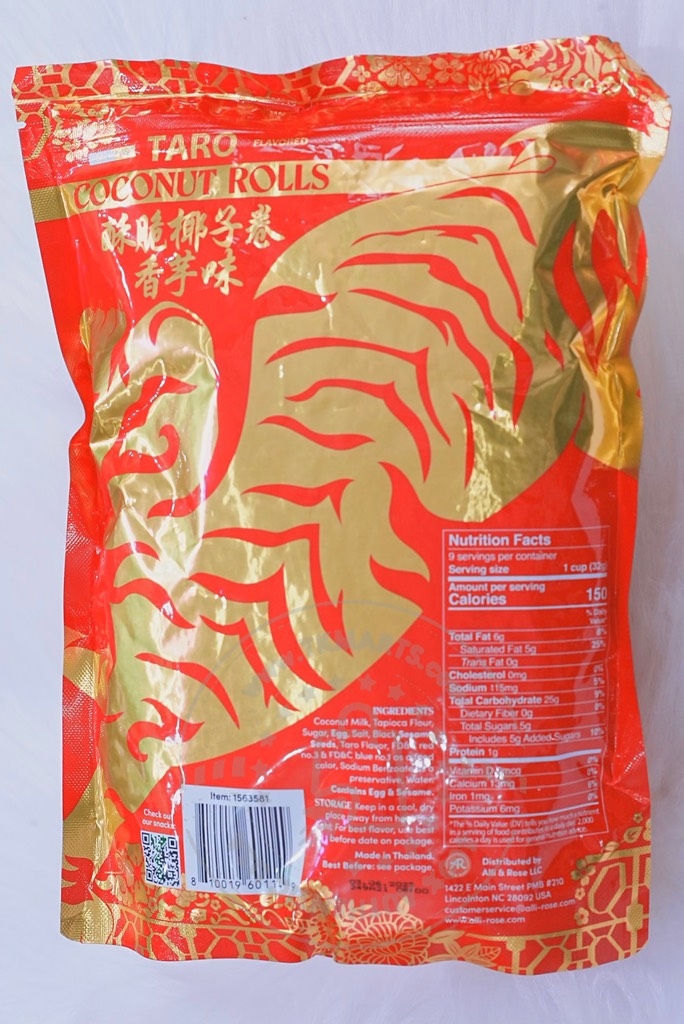 Tropical Fields - Coconut Rolls (Bánh Ống Khoai Môn 285g)