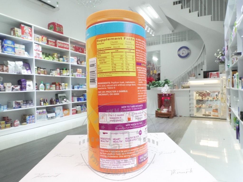 Meta Mucil - Orange (Bổ Sung Chất Sơ 754g)