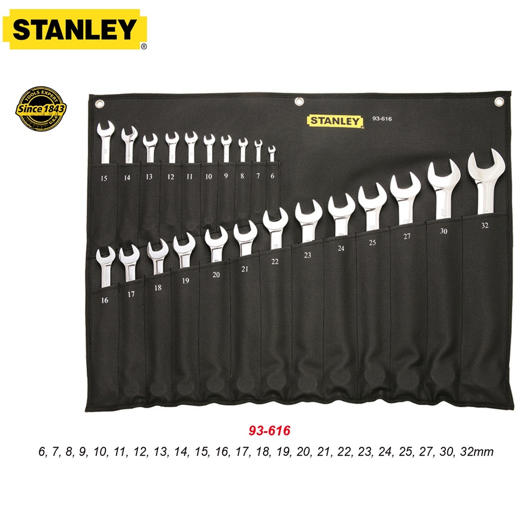 Bộ cờ lê vòng miệng 6~32mm Stanley 93-616 | Vật Tư Cơ Khí 247