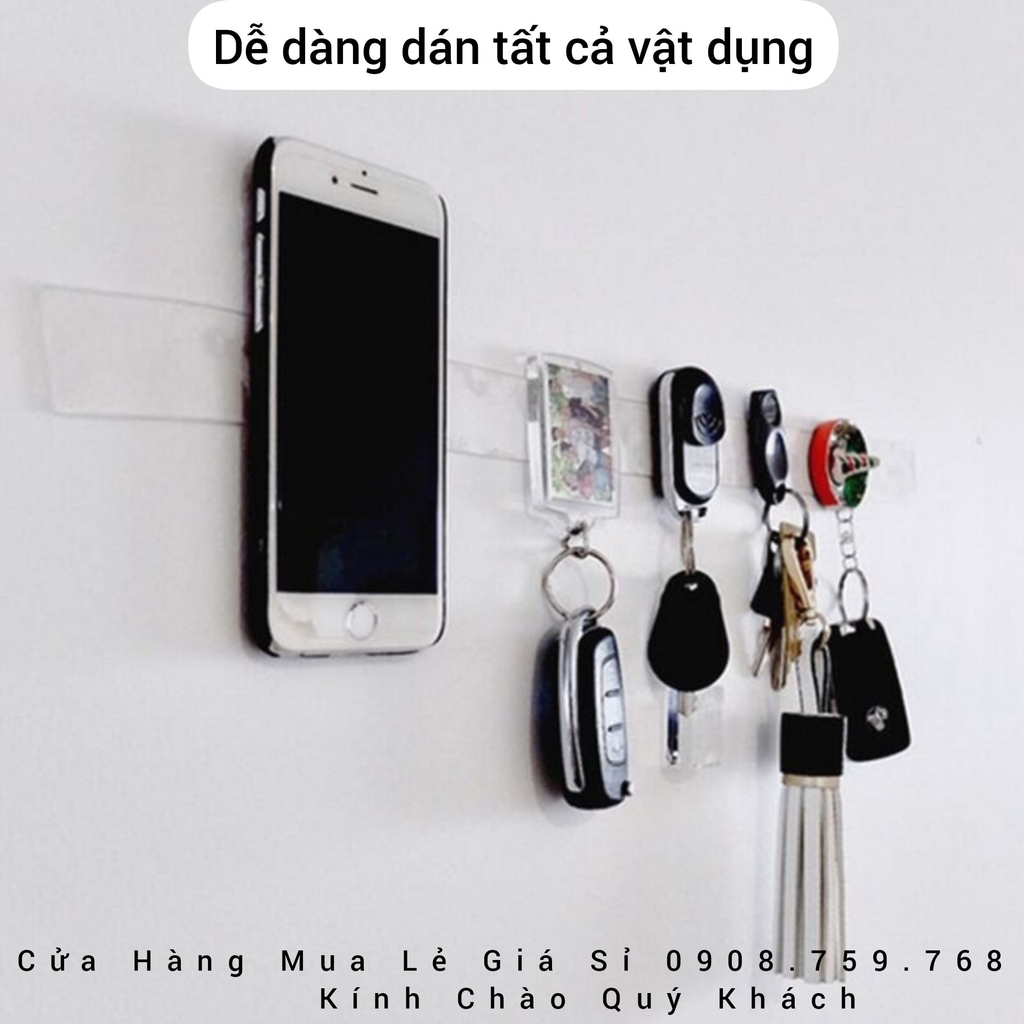 Băng Keo Trong Suốt 2 Mặt Siêu Dính Đa Năng Cuộn 3m