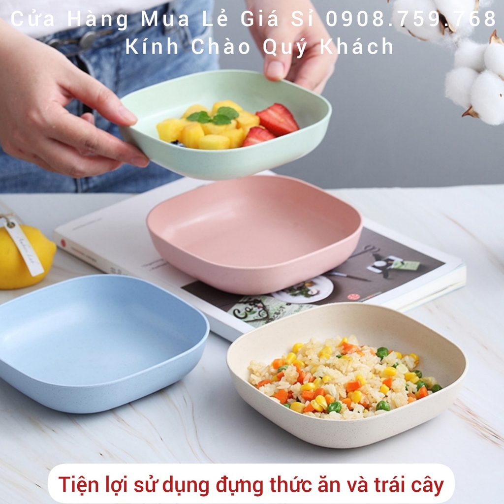Bộ 8 Đĩa Nhựa Lúa Mạch An Toàn Súc Khỏe