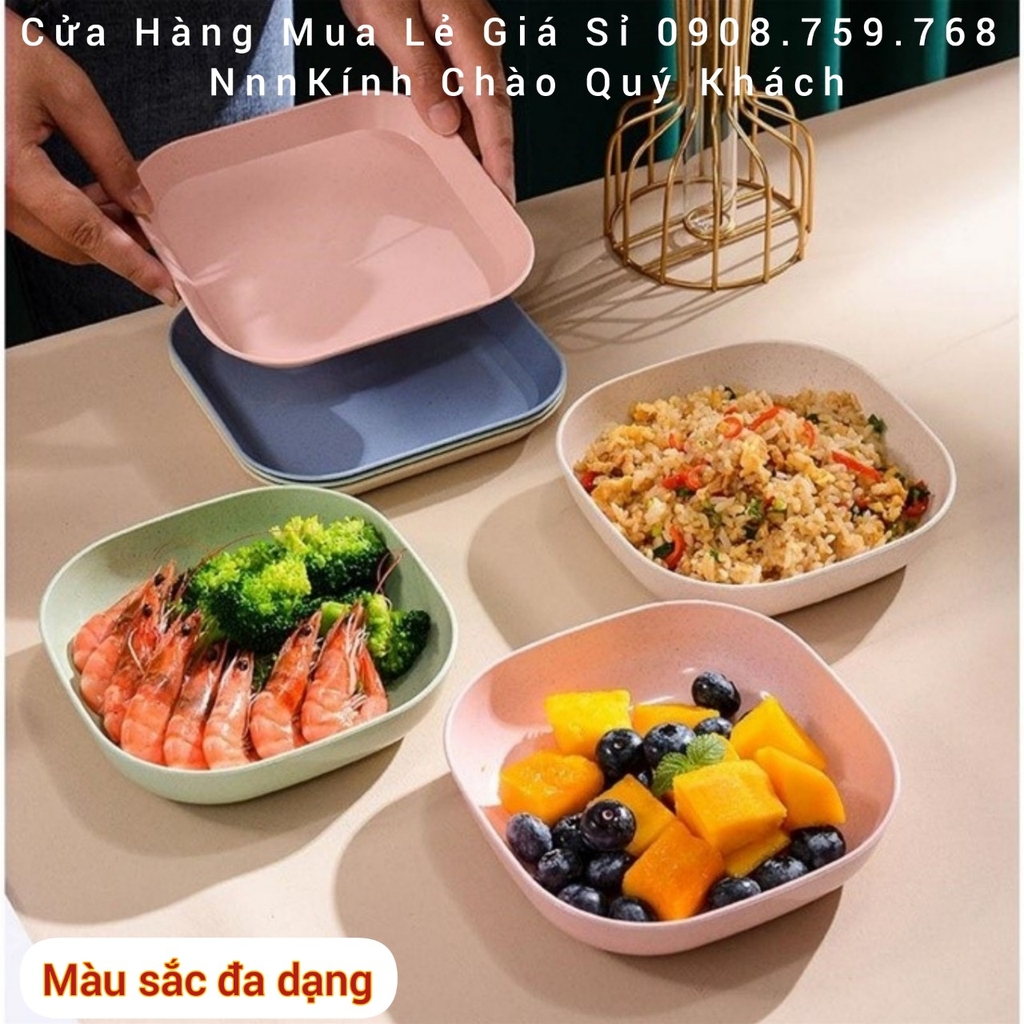 Bộ 8 Đĩa Nhựa Lúa Mạch An Toàn Súc Khỏe