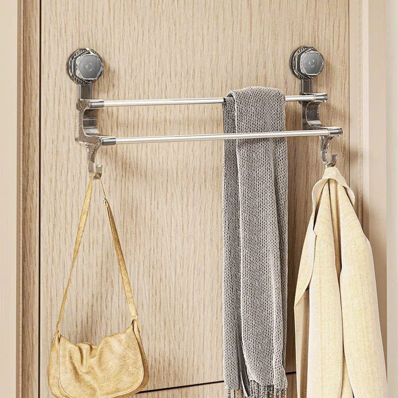 Giá treo khăn 2 tầng kiểu hít tường