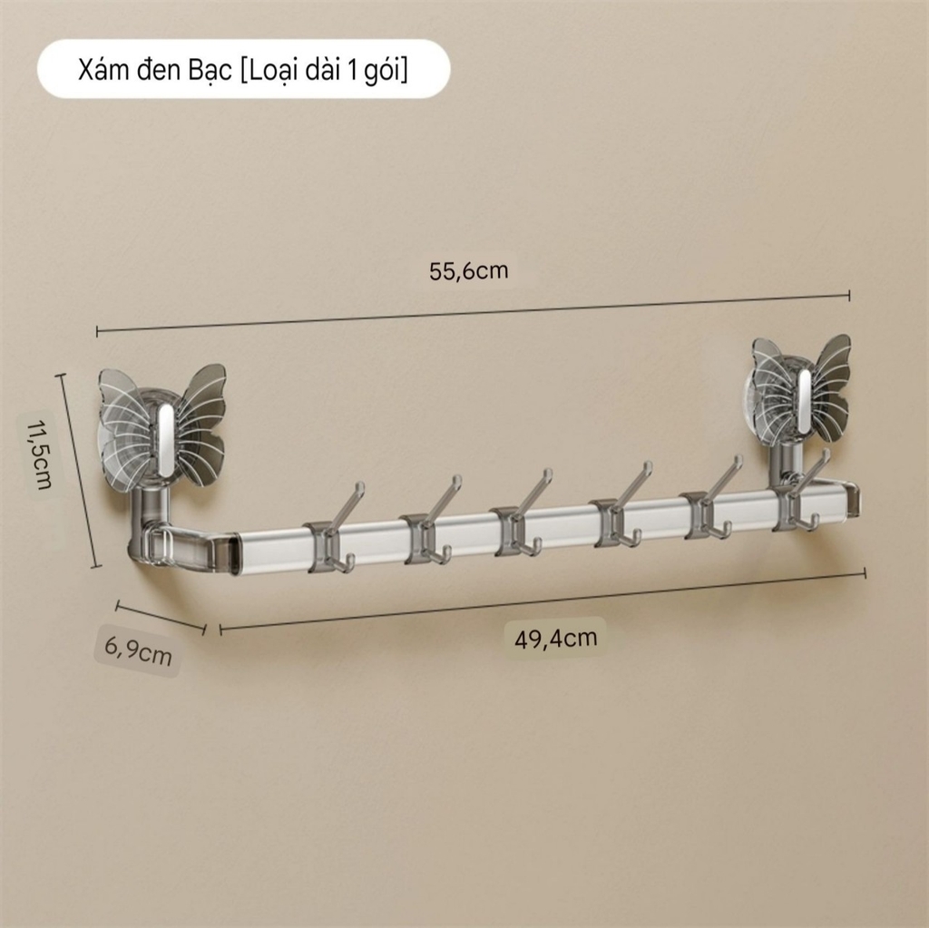 Thanh treo khăn và để dép kiểu cách bướm