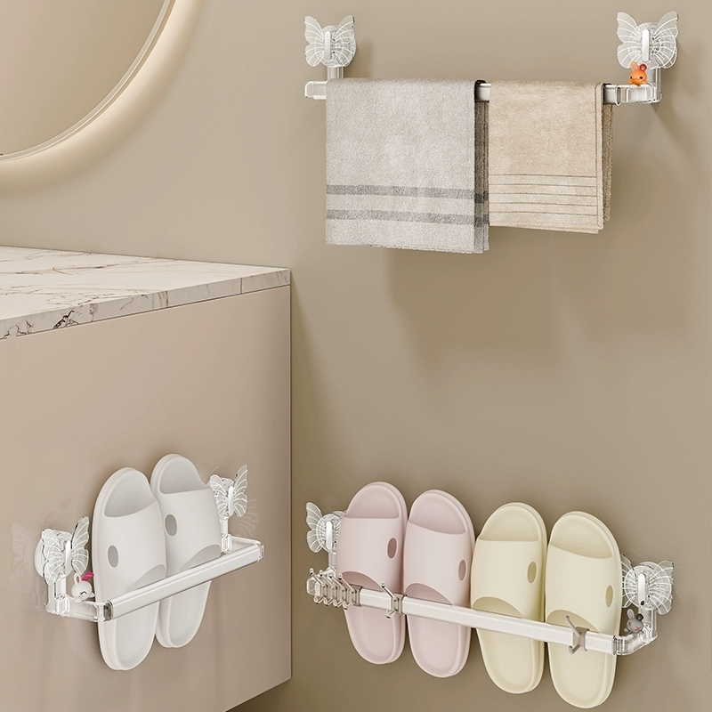 Thanh treo khăn và để dép kiểu cách bướm