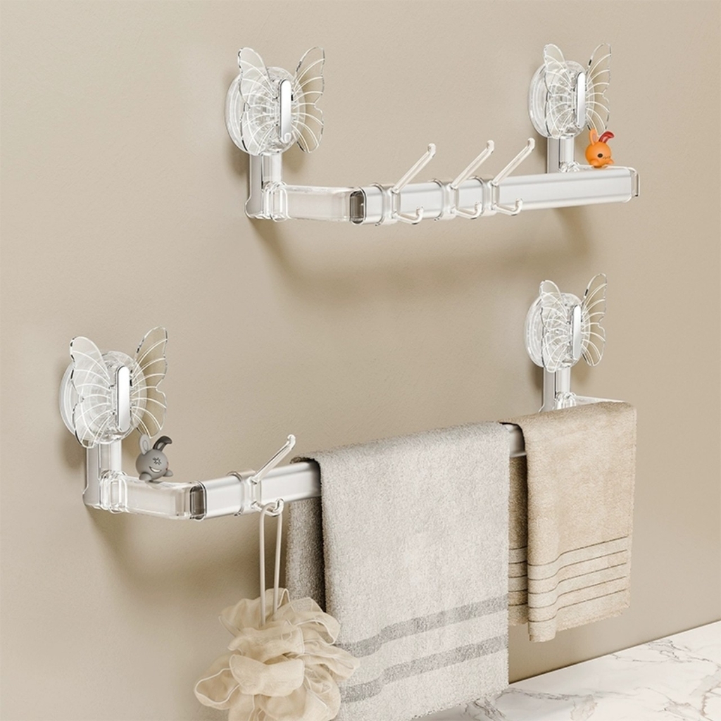 Thanh treo khăn và để dép kiểu cách bướm