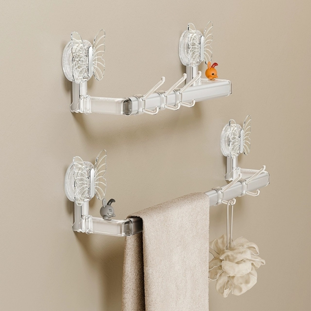 Thanh treo khăn và để dép kiểu cách bướm
