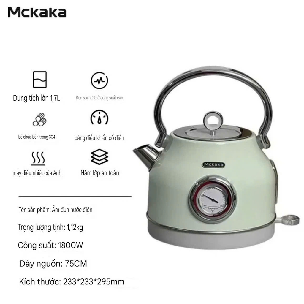 Ấm đun sôi siêu tốc MCKAKA