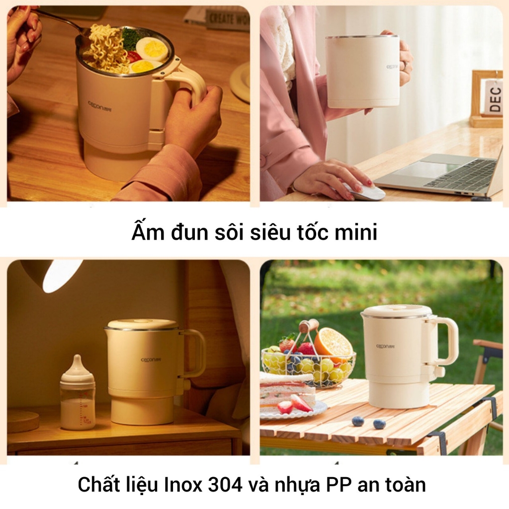 Ấm đun sôi siêu tốc Mini