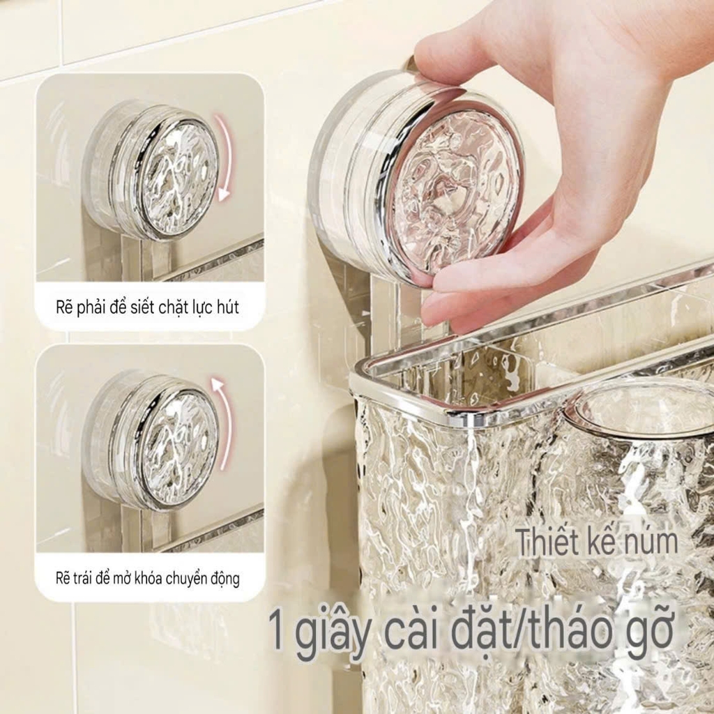 Bộ cốc có tay cầm để bàn chải và kem đánh răng