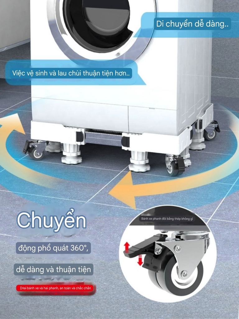 Bộ khung đế đỡ máy giặt và tủ lạnh