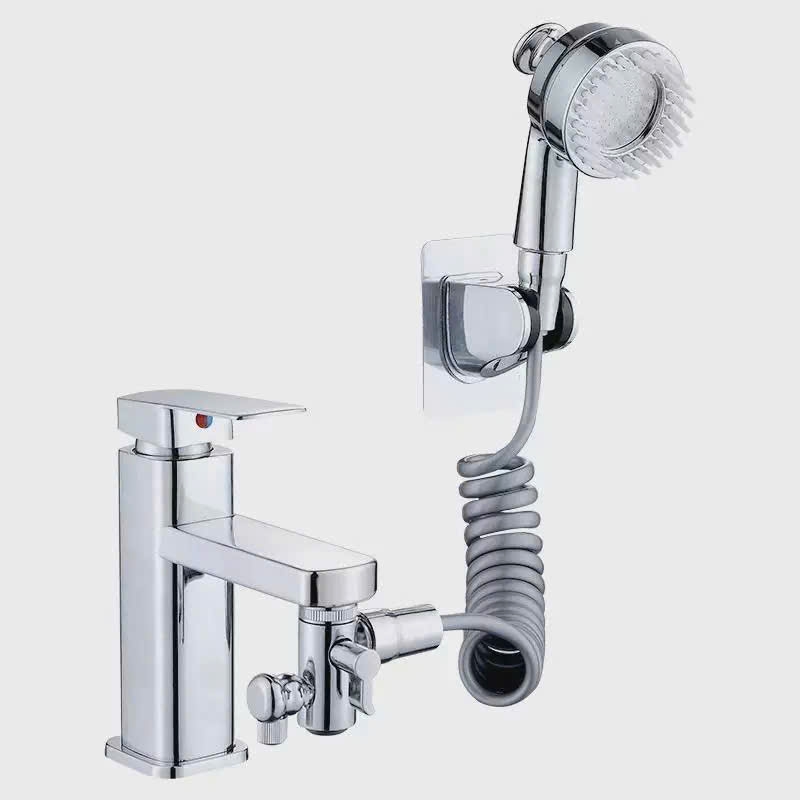 Bộ vòi tăng áp gắn Lavabo dùng gội đầu và súc miệng