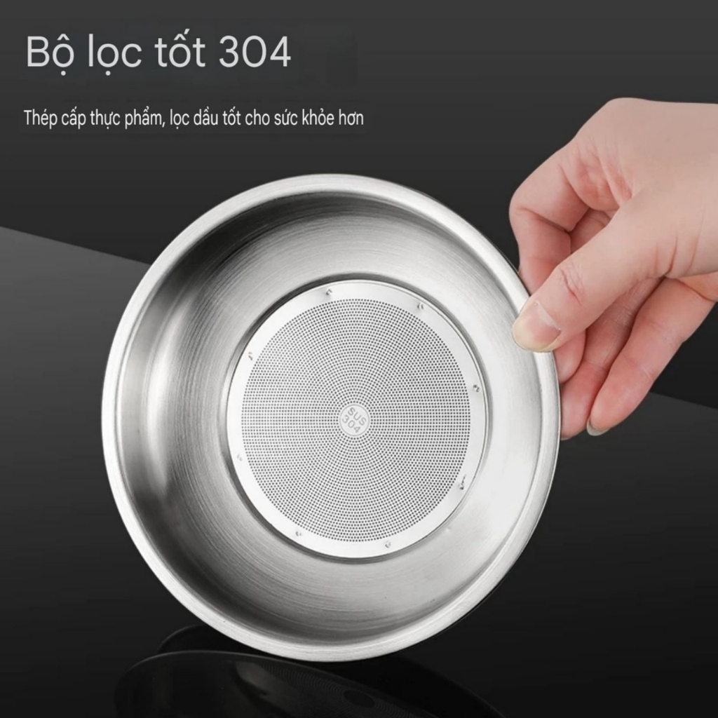 Ca lọc dầu ăn Inox không rỉ