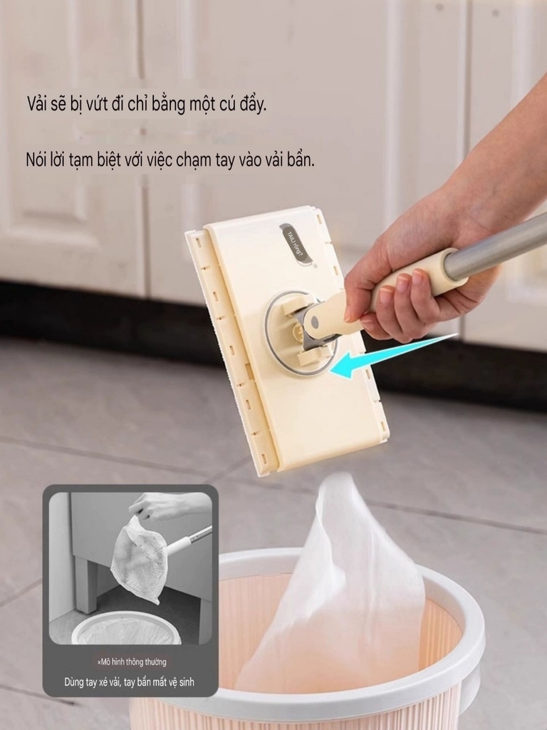 Cây lau nhà bằng khăn giấy ước