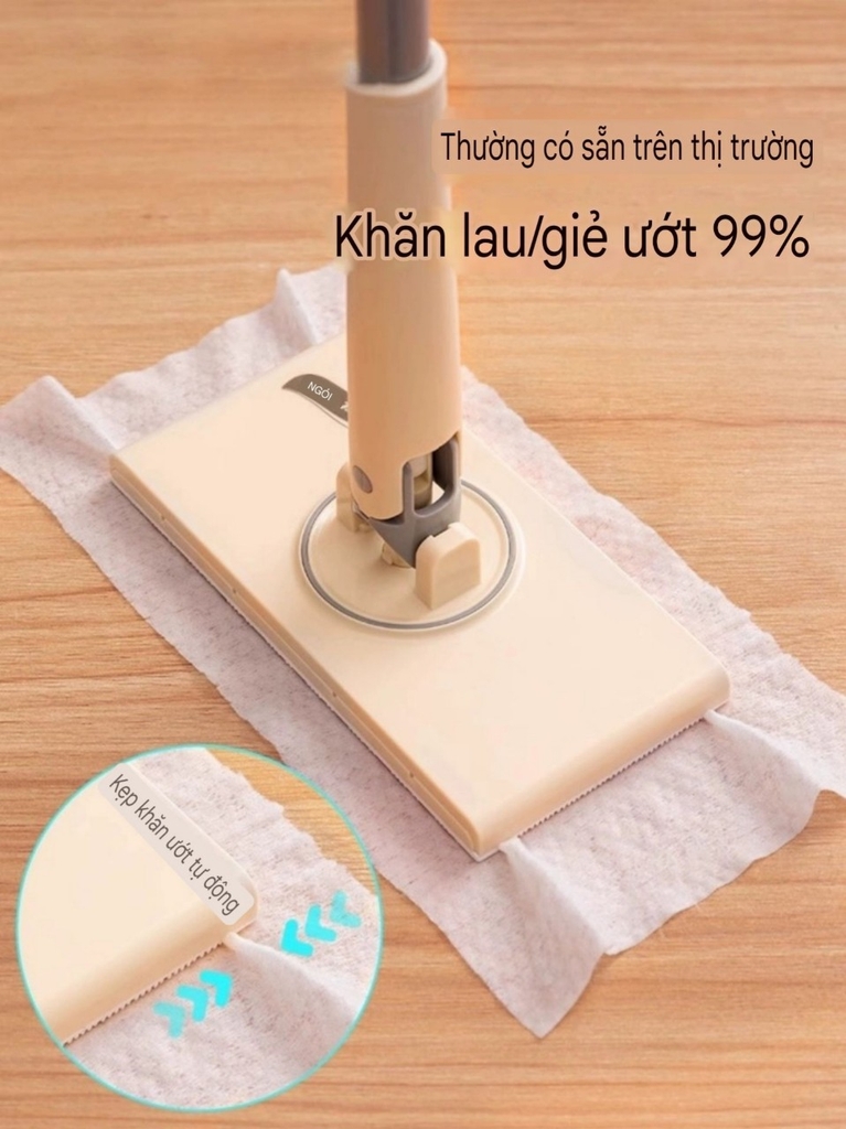 Cây lau nhà bằng khăn giấy ước