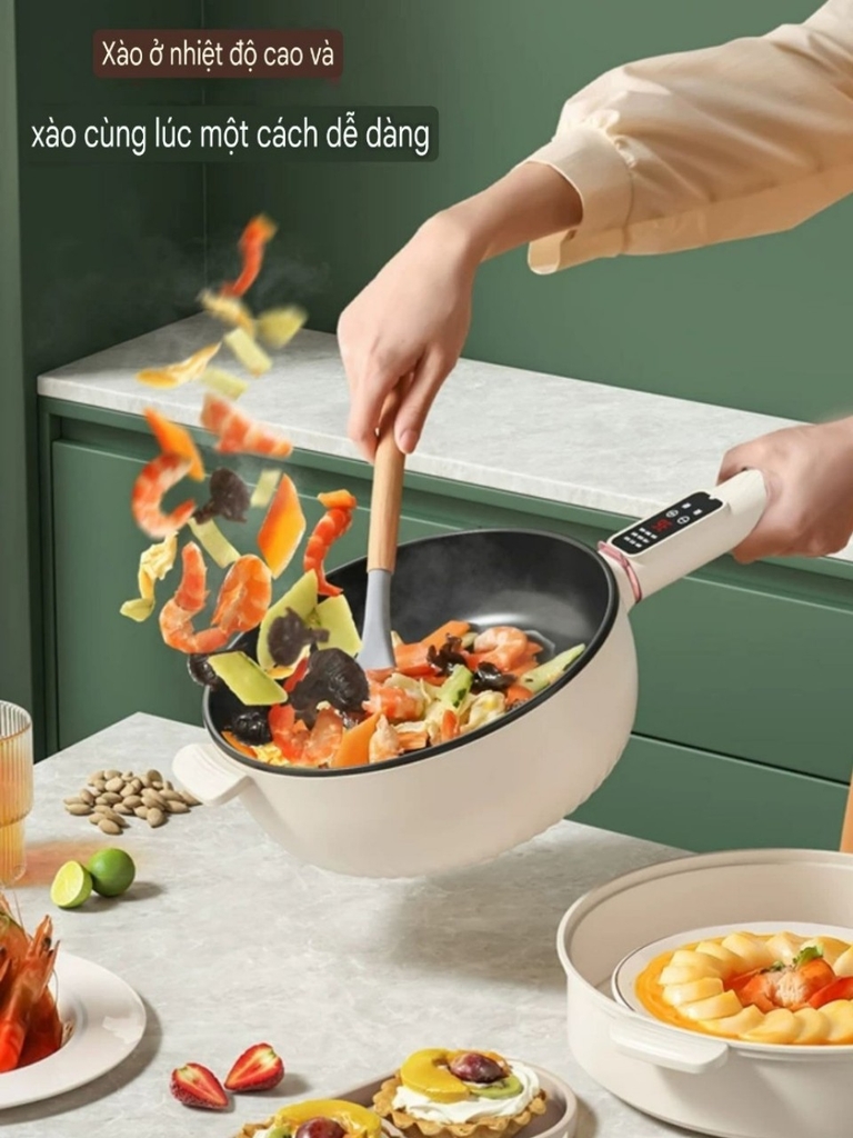 Chảo 2 tầng đa năng chiên xào và nấu lẩu