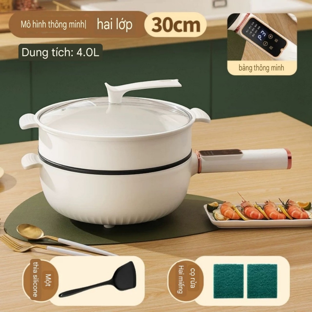 Chảo 2 tầng đa năng chiên xào và nấu lẩu