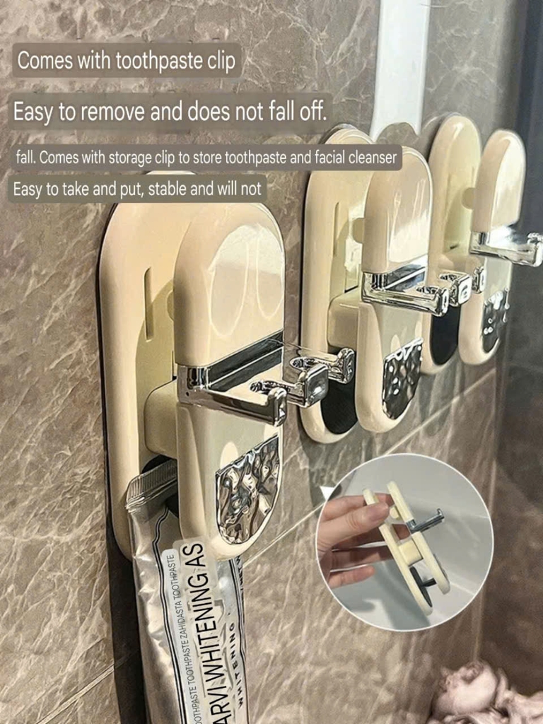 Bộ 1 cốc để bàn chải đánh răng kiểu dán tường