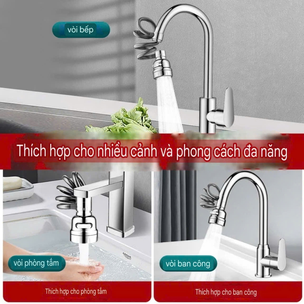 Đầu vòi sen rửa chén có dây dẫn nước kéo dài