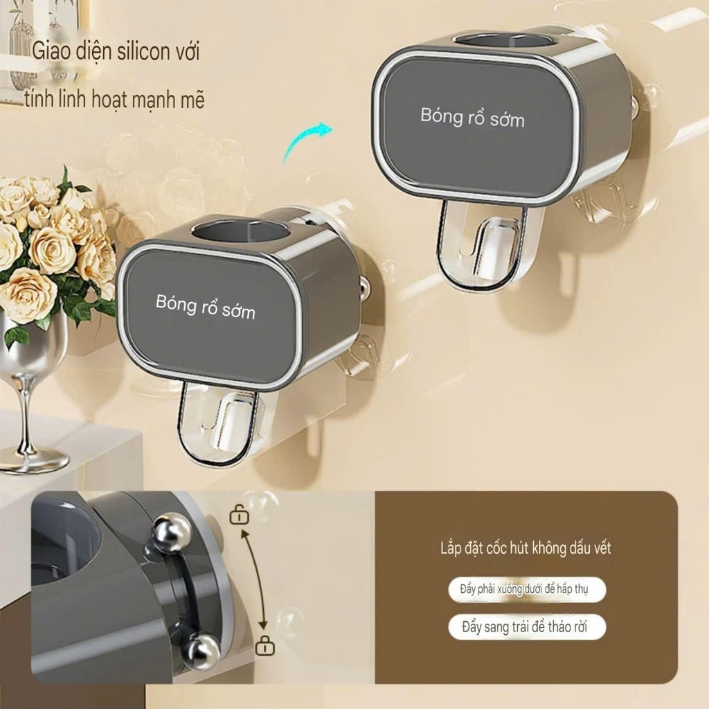 Dụng cụ nhả kem đánh răng kiểu hút tường