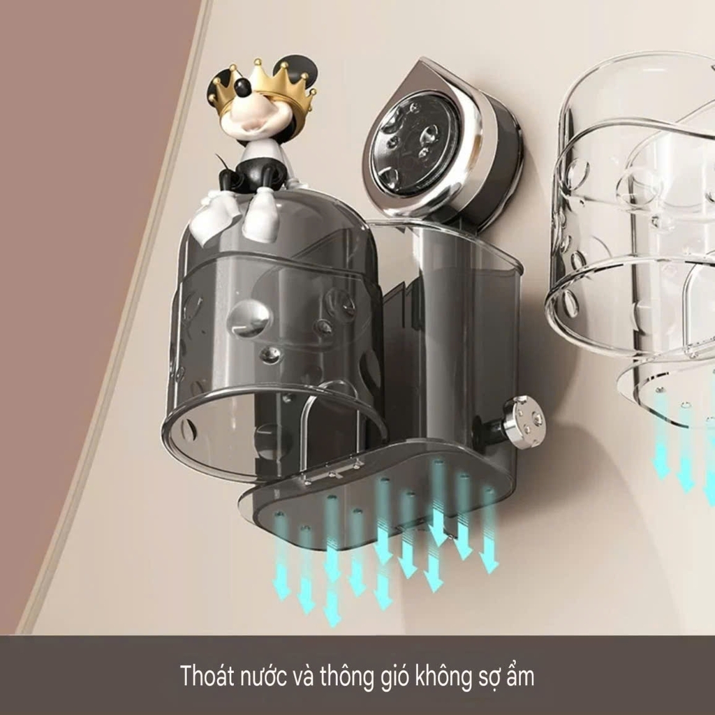 Giá để bàn chải kem đánh răng loại hút tường