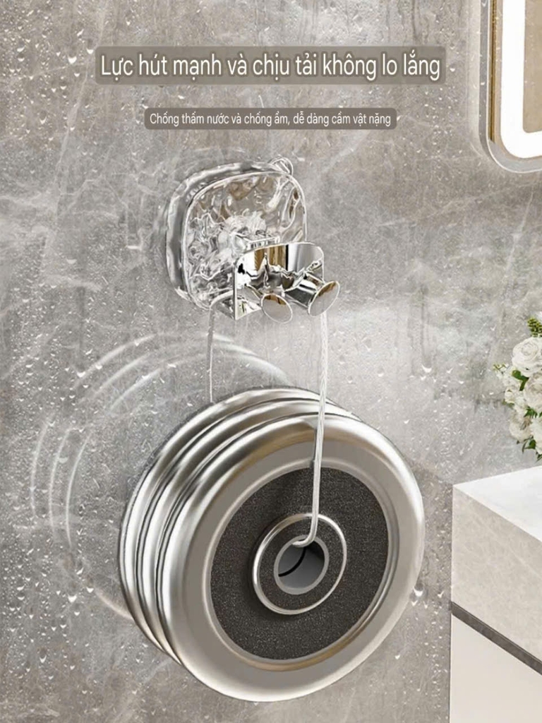 Giá để cốc và bàn chải đánh răng loại hút tường