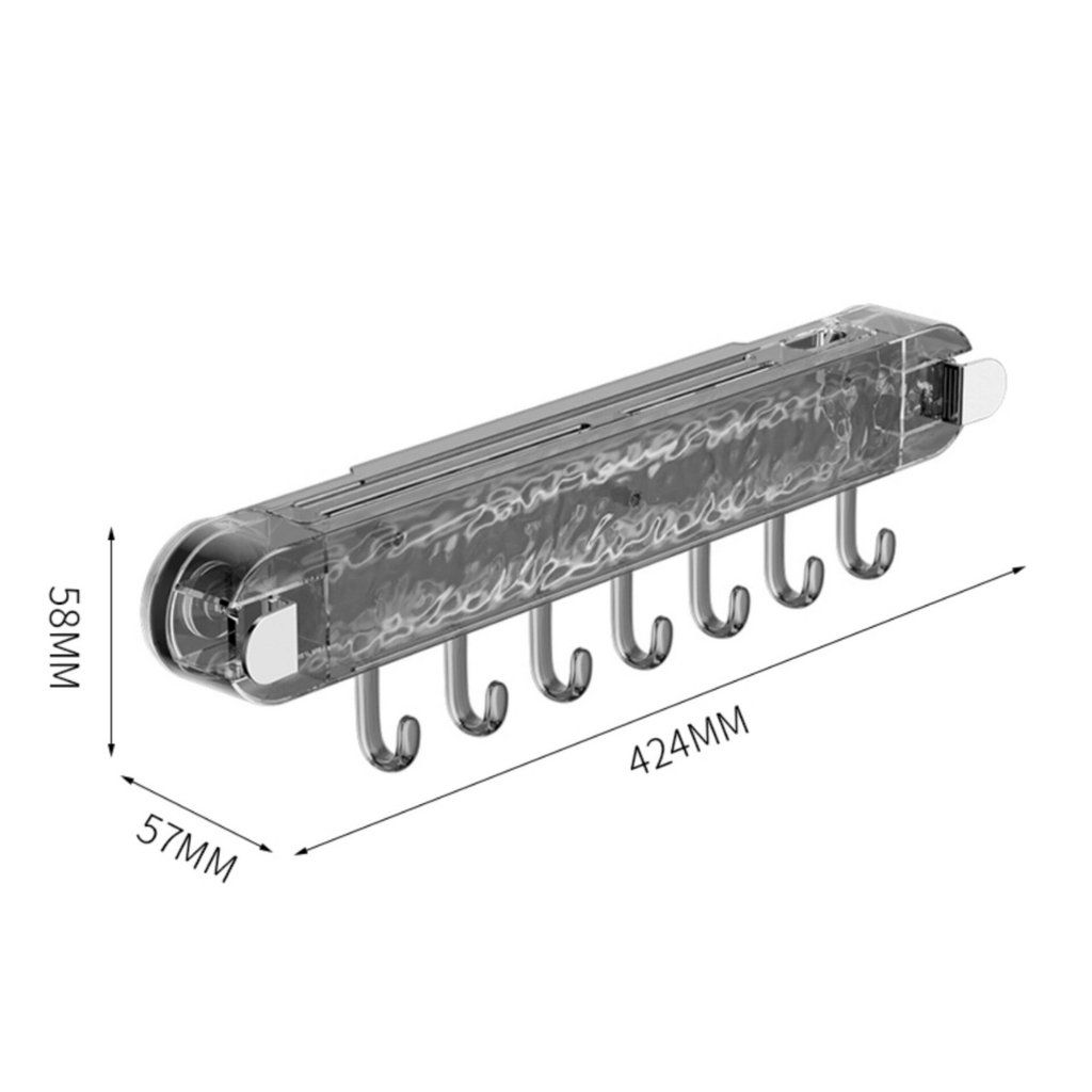 Giá để dao kéo có 7 móc nhỏ loại hút tường