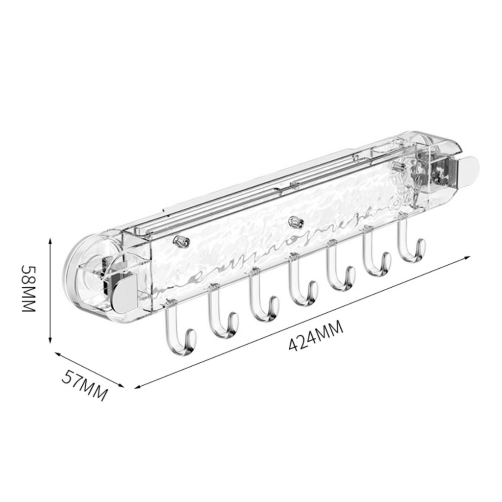 Giá để dao kéo có 7 móc nhỏ loại hút tường