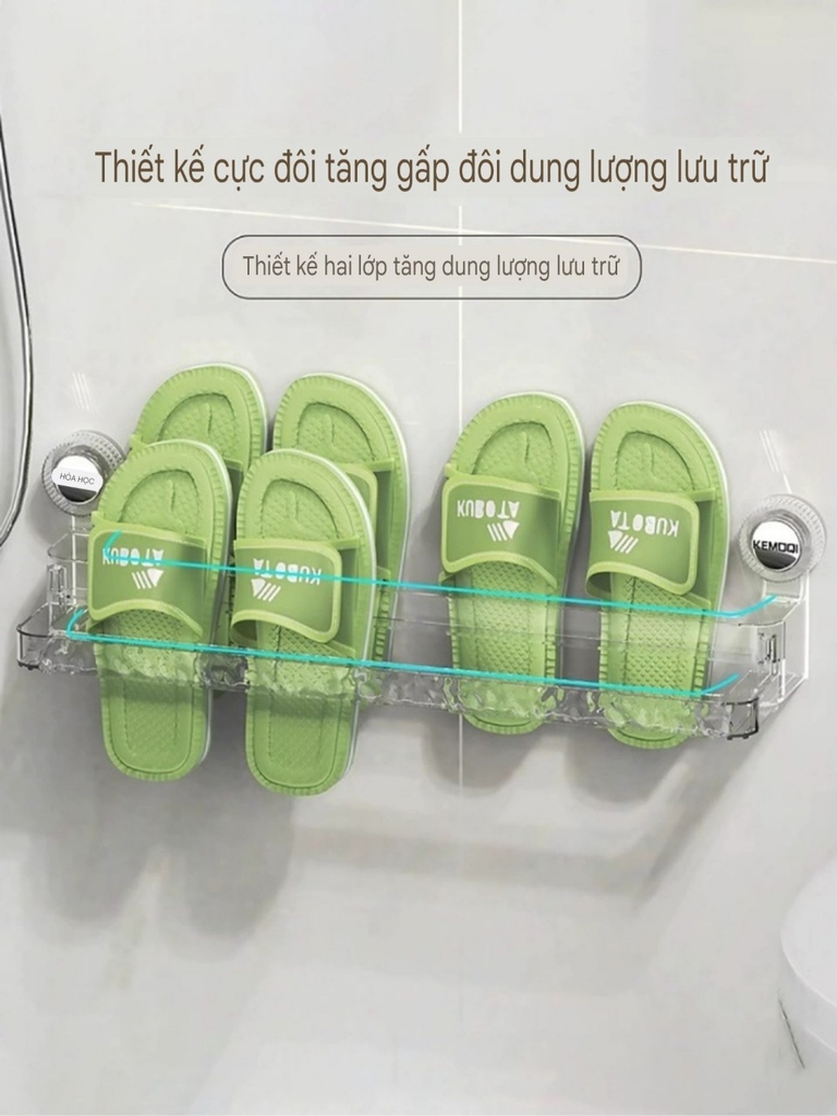 Giá để dép và treo khăn loại hút tường