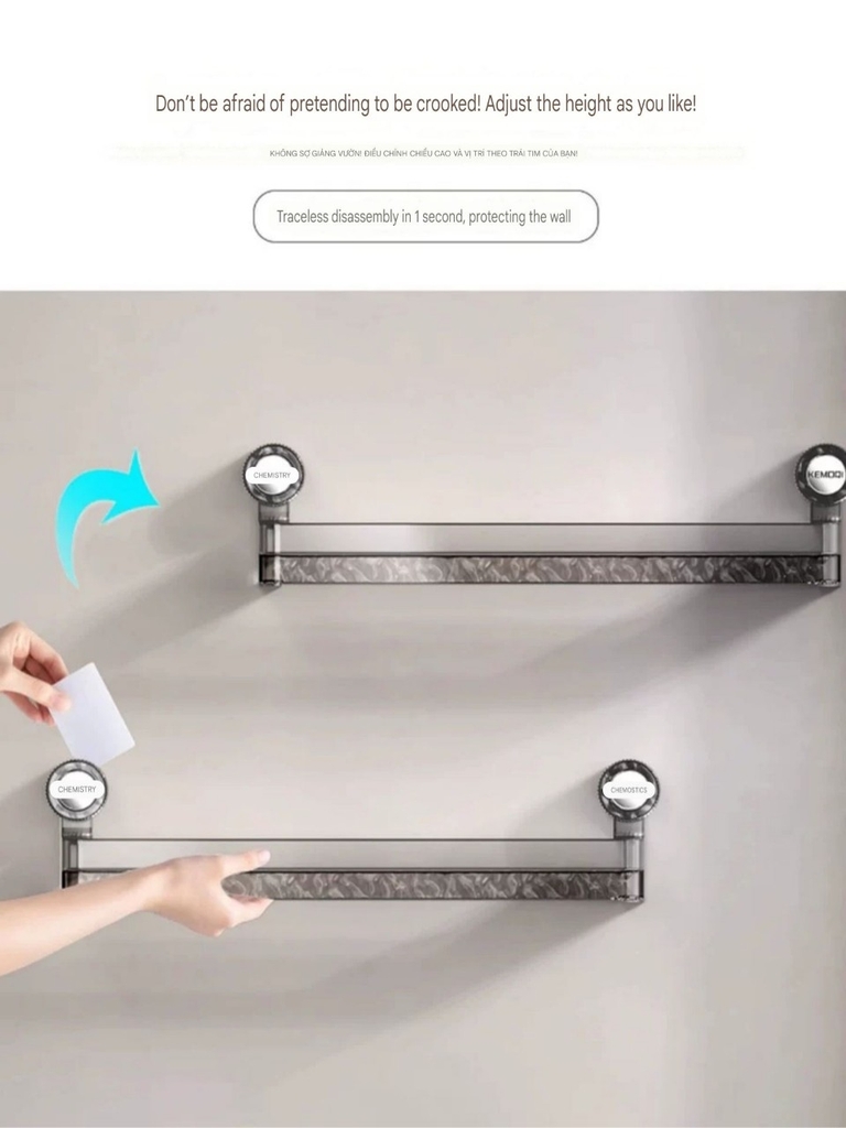 Giá để dép và treo khăn loại hút tường