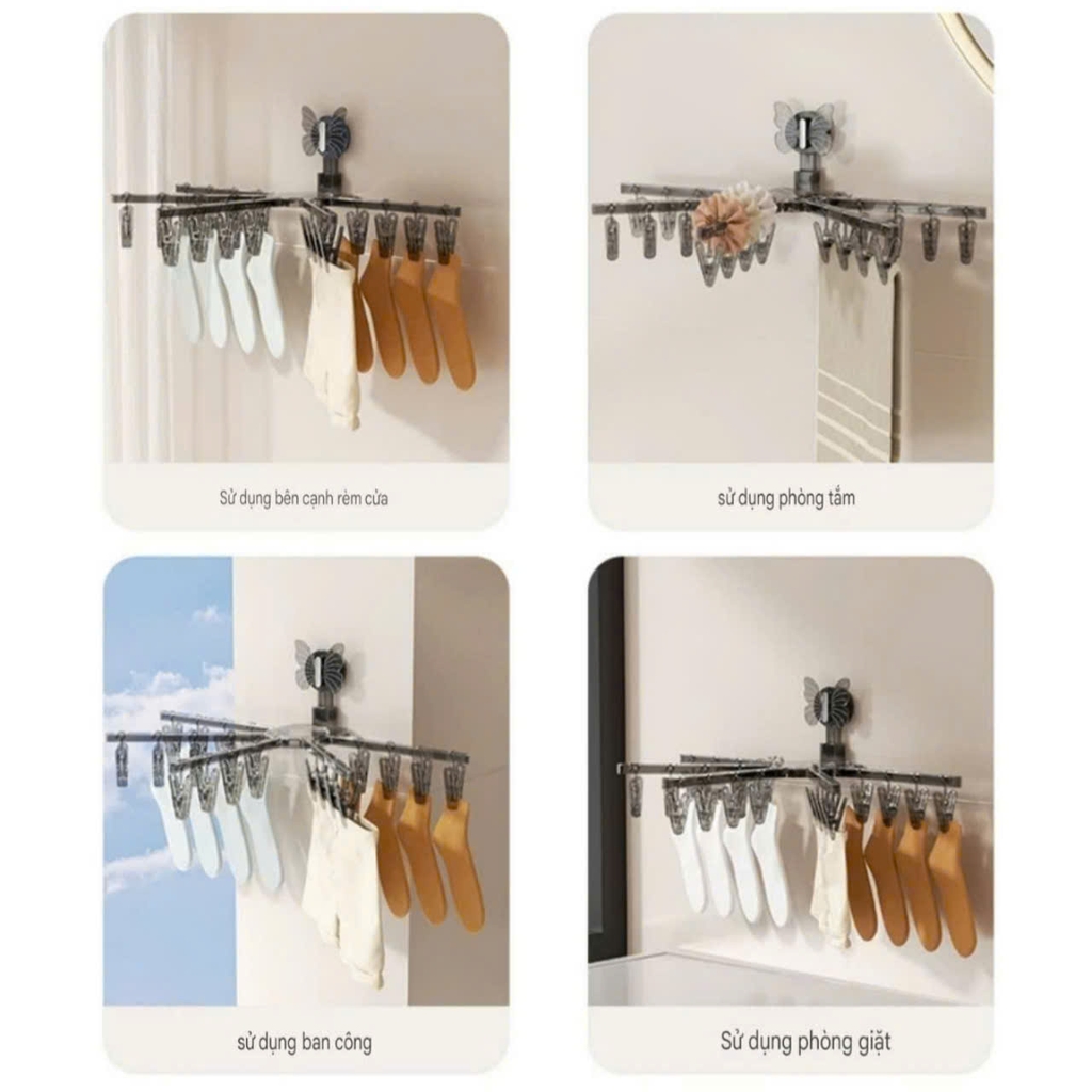 Giá phơi đồ lót 5 nhánh kiểu xếp gọn