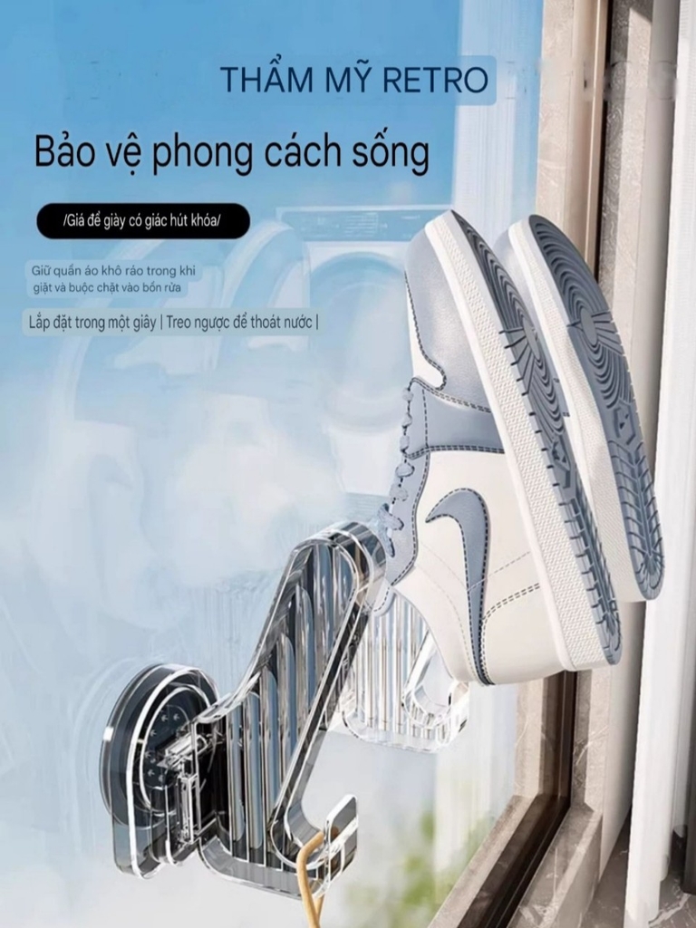 Giá phơi giày dép nhựa Mica trong suốt