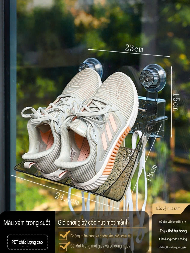 Giá phơi giày dép ở ban công