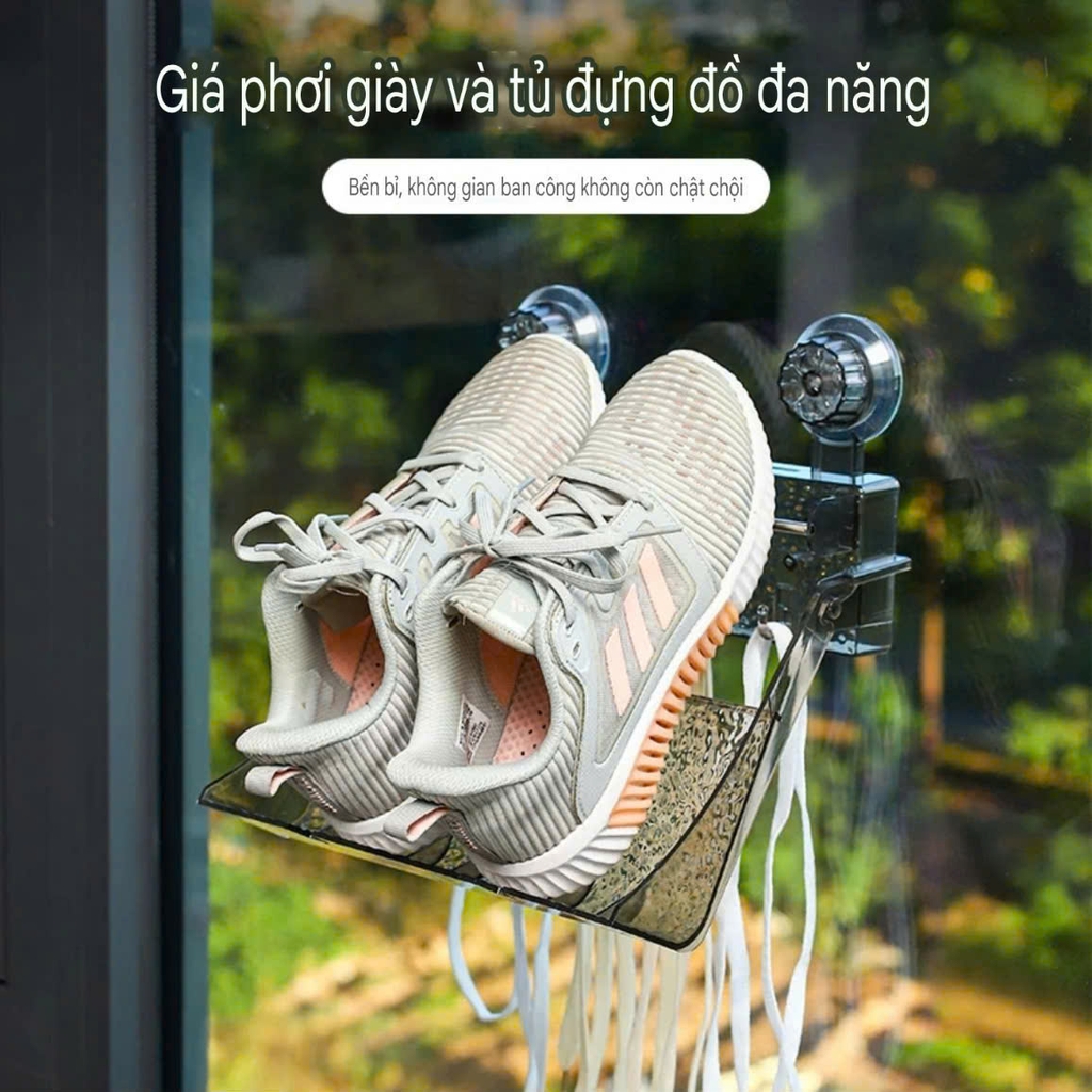 Giá phơi giày dép ở ban công